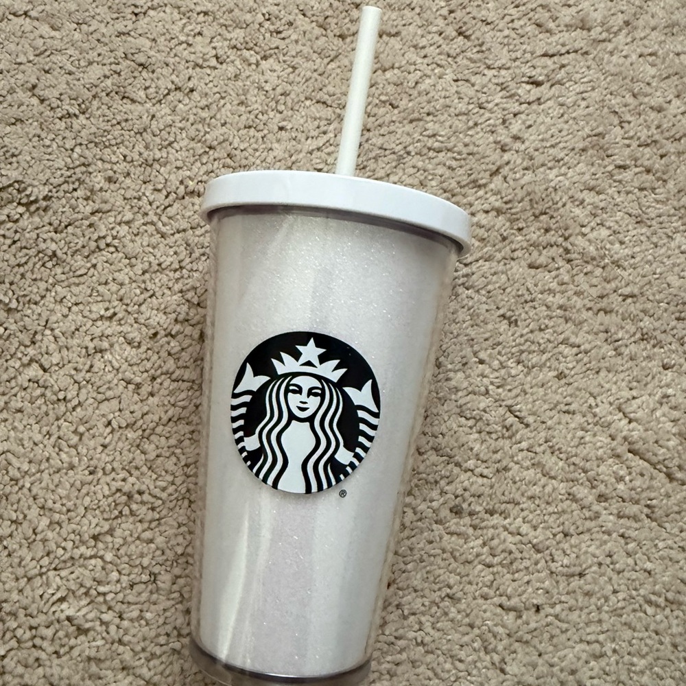 Starbucks Clear Glittery Tumbler